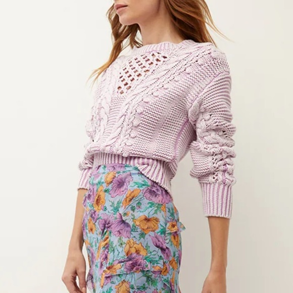 Veronica Beard Eleanor Cable-Knit Pullover - Picture 1 of 8